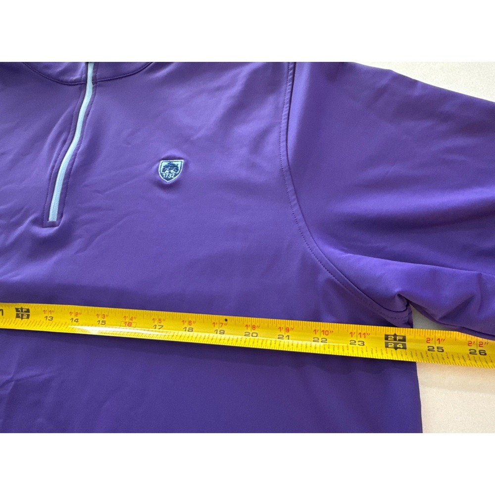 Turtleson Mens XL Purple Quarter Zip Pullover Poly Graphene Stretch Golf Shirt - Picture 11 of 15